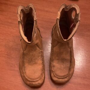 Boys Twisted X Brown Leather Ankle Boots size 13.5
